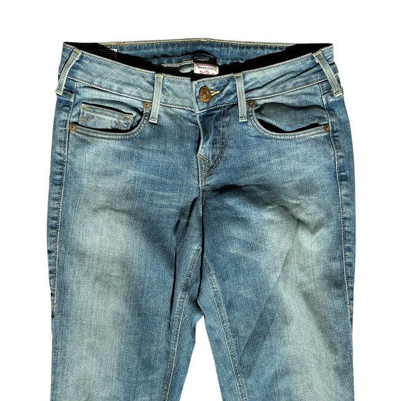 True Religion Trisha Bootcut Jeans Womens 26 Blue Low Rise Y2k Western Grunge - Picture 3 of 16